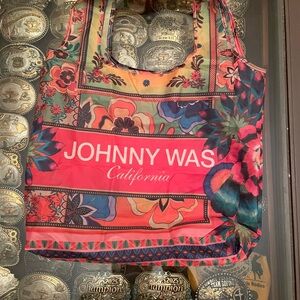 Johnny Was Multicolor Floral Reusable Tote - Red, Pink, Blue, Green